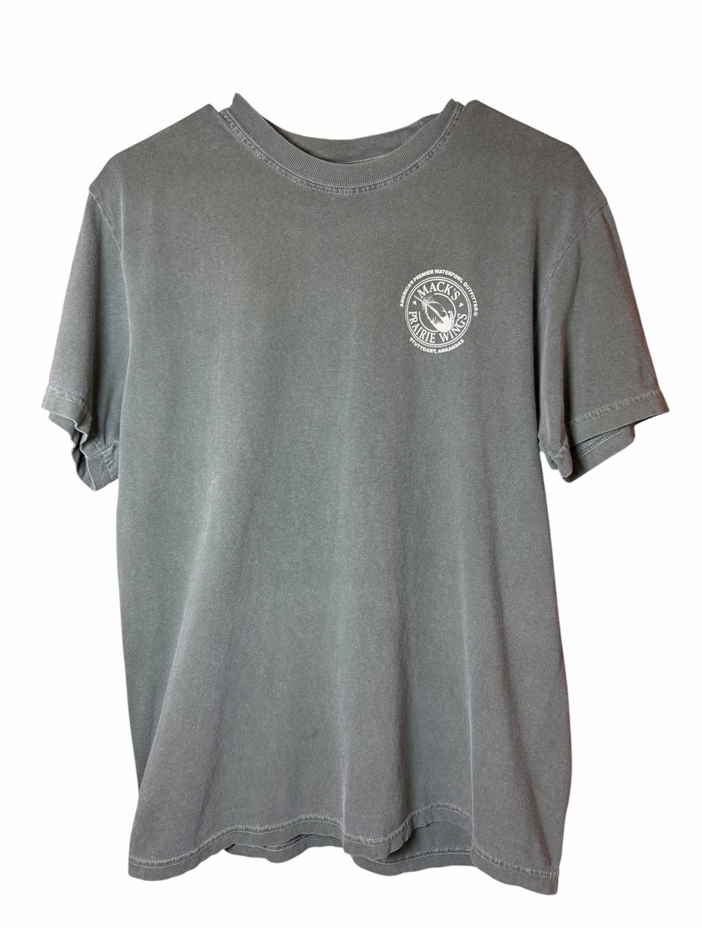 Comfort Colors Washed Charcoal Short-Sleeve Crewneck Tee with Small Logo